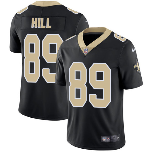 Nike Saints #89 Josh Hill Black Team Color Men's Stitched NFL Vapor Untouchable Limited Jersey - Click Image to Close